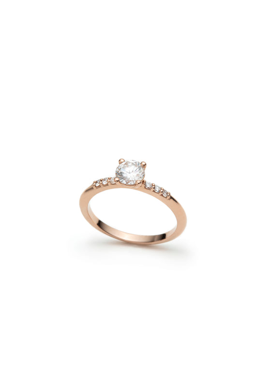 Rose Gold 14K Natural Diamond Ring